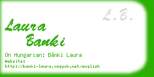 laura banki business card